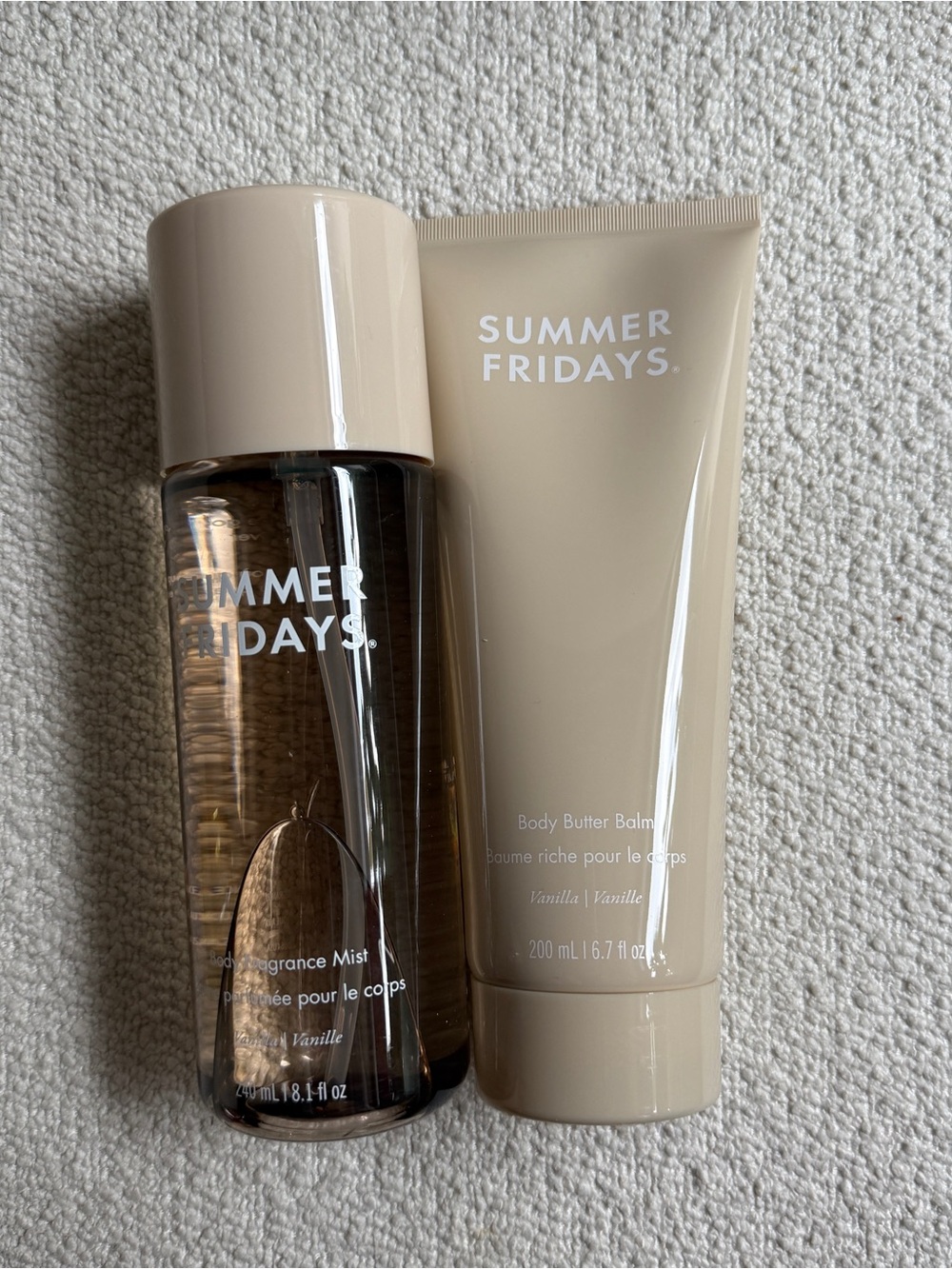 summer friday body fragrance mist and body balm vanilla